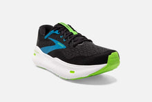 Load image into Gallery viewer, Brooks M Ghost MAX 2E Black/AtomicBlue/Jasmine