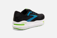Load image into Gallery viewer, Brooks M Ghost MAX 2E Black/AtomicBlue/Jasmine