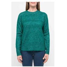 Load image into Gallery viewer, Jump Bottle Green Diamond Knit Pullover