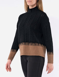 Jump Contrast Cable Pullover