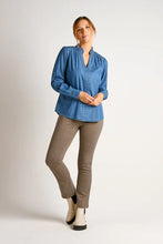 Load image into Gallery viewer, Alessi Peasant Blouse - Blue Wash