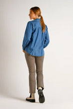 Load image into Gallery viewer, Alessi Peasant Blouse - Blue Wash