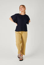 Load image into Gallery viewer, Alessi Flutter Sleeve Top Navy