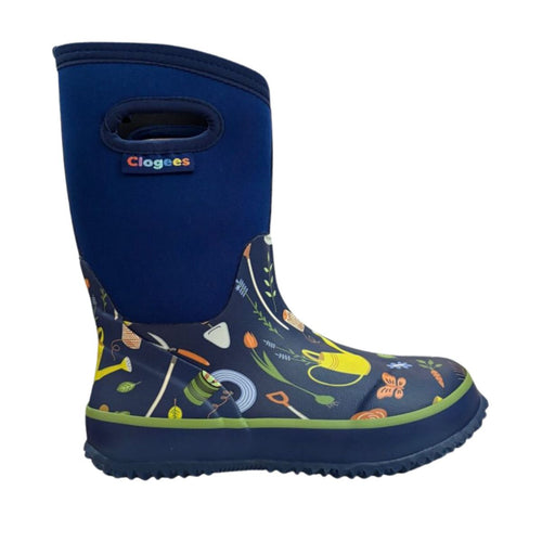 Clogees Mudboot Navy Garden