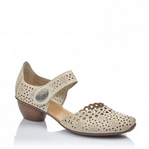 Rieker 43753-60 Crema Beige Womens Shoes