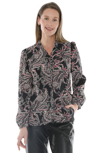 Jump Ditsy Paisley Ruffle Top Multi