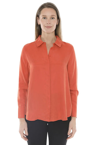 Jump Long Slv Cupro Shirt Nectarine
