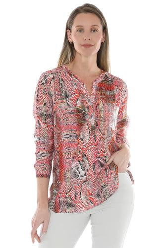 Jump Abstract Snake Sequin Detail Top Multi