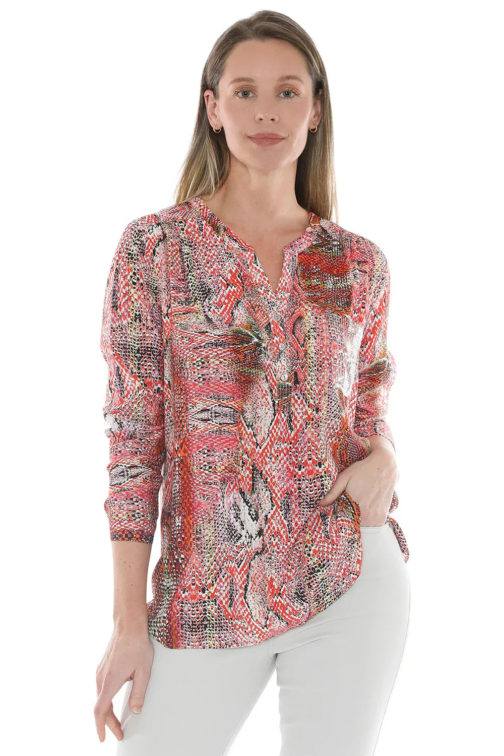 Jump Abstract Snake Sequin Detail Top Multi