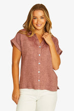 Load image into Gallery viewer, Jump Open Neck S/S Shirt Rhubarb
