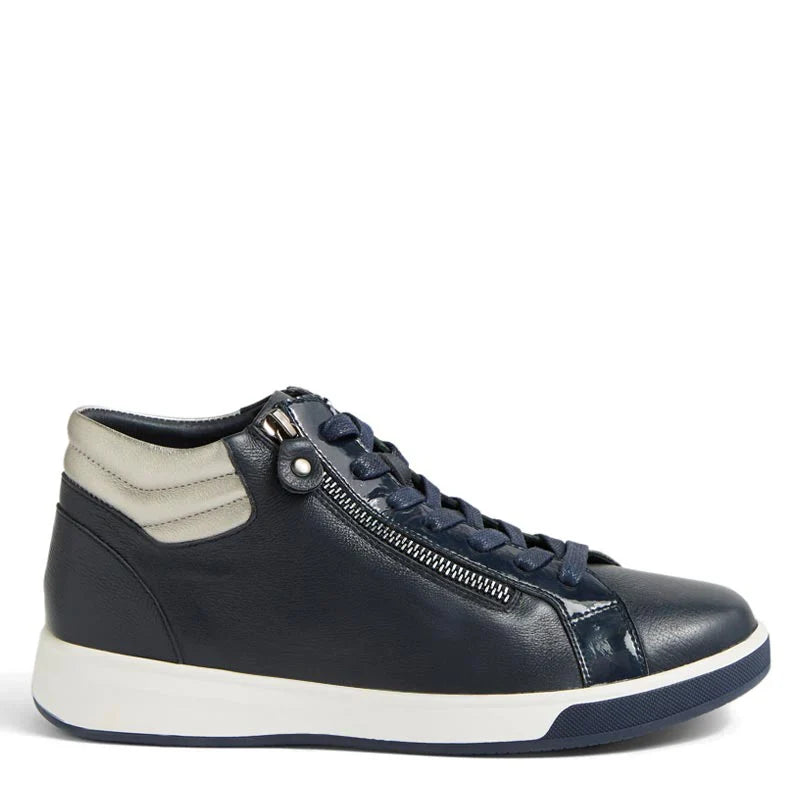 Ziera Arman Xf Navy-argengento Leather Patent
