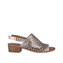 Load image into Gallery viewer, Cabello Alaca Pewter Adjustable Heeled Sandals