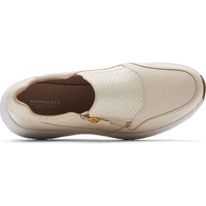 Rockport Trustride Side Zip Vanilla Leather Women's Shoe