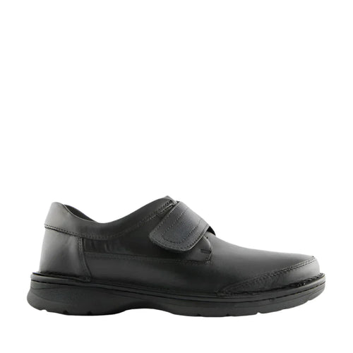 Slatters Axease Black Mens Wide Fit Walking Shoes