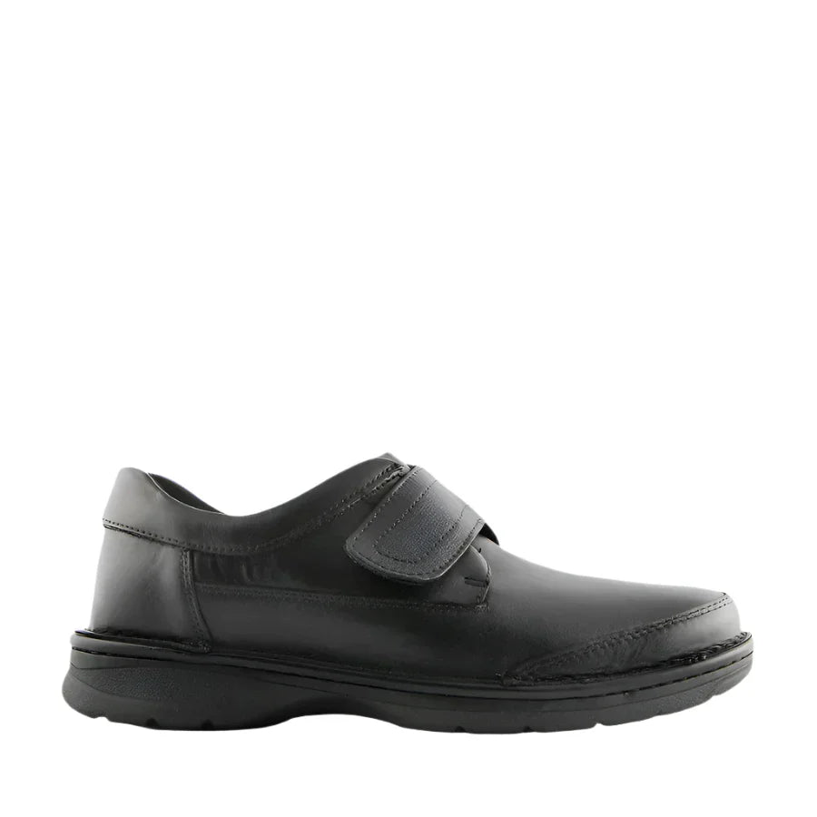 Slatters Axease Black Mens Wide Fit Walking Shoes