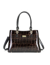 Load image into Gallery viewer, Serenade Leopard Triple Compartment Leather Bag