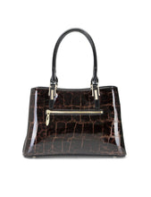 Load image into Gallery viewer, Serenade Leopard Triple Compartment Leather Bag