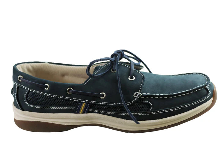 Slatters Shackle Navy Mens Shoesable Leather Shoes
