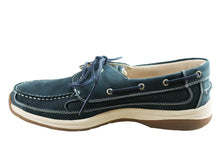 Load image into Gallery viewer, Slatters Shackle Navy Mens Shoesable Leather Shoes
