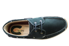 Load image into Gallery viewer, Slatters Shackle Navy Mens Shoesable Leather Shoes