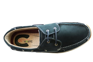 Slatters Shackle Navy Mens Shoesable Leather Shoes