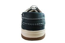 Load image into Gallery viewer, Slatters Shackle Navy Mens Shoesable Leather Shoes