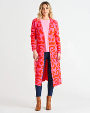 Load image into Gallery viewer, Betty Basics Pink/red Cheetah Cardigan