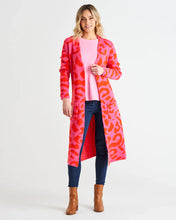 Load image into Gallery viewer, Betty Basics Pink/red Cheetah Cardigan