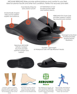 Axign Rebound Orthotic Slides Grey