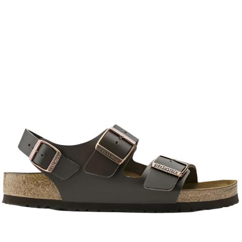 Birkenstock Milano Smooth Leather Regular Dark Brown