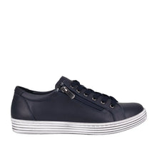 Load image into Gallery viewer, Cabello Unity Navy Side Zip &amp; Lace Up Sneakers