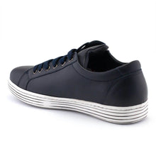 Load image into Gallery viewer, Cabello Unity Navy Side Zip &amp; Lace Up Sneakers