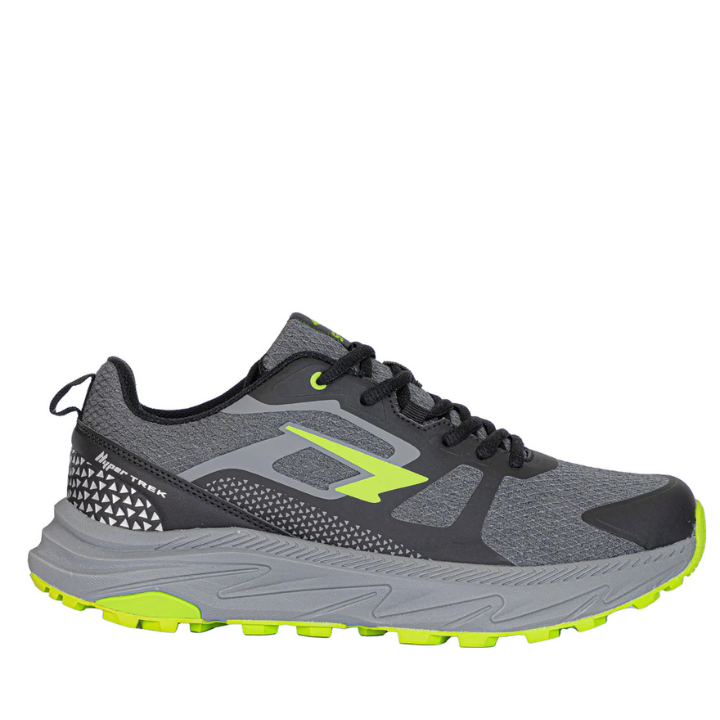 Sfida Peak  Mens Trail Runners Grey/Black/Green