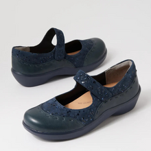 Load image into Gallery viewer, Ziera Gummibear Navy-navy Sparkle Leather-suede Xw