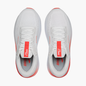 Brooks W Ghost Max 2 1b White/ Hot Coral