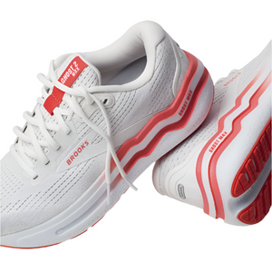 Brooks W Ghost Max 2 1b White/ Hot Coral