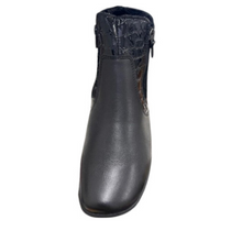 Load image into Gallery viewer, Aco Comfort Acwell Black Leather/Croc