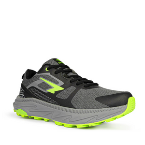 Sfida Peak  Mens Trail Runners Grey/Black/Green