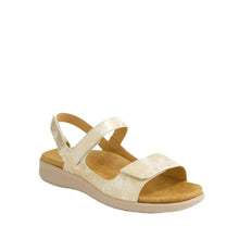Load image into Gallery viewer, Ziera Benji Xw Smudge Metal Almond Leather Sandals
