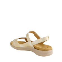 Load image into Gallery viewer, Ziera Benji Xw Smudge Metal Almond Leather Sandals
