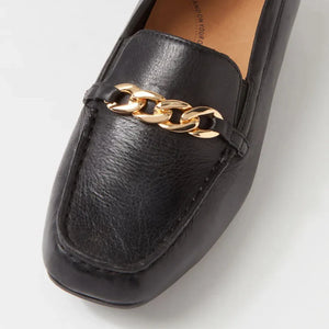 Ziera Fenders XF Black Leather Loafers