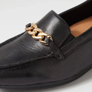 Ziera Fenders Xf Black Leather Loafers