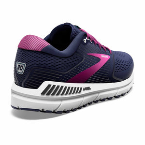 Brooks W Ariel 20 Wide D 076 Peacoat/vivid Viola/white Width