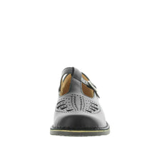 Load image into Gallery viewer, Wilde Jarra T-bar Wide Fit School Shoe Black Smooth