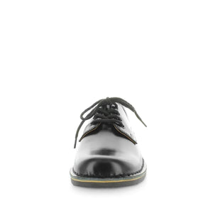 Wilde Jezra-Y Youth school shoe - Black Smooth