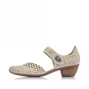 Rieker 43753-60 Crema Beige Womens Shoes