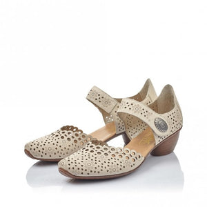 Rieker 43753-60 Crema Beige Womens Shoes