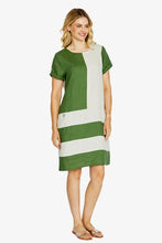 Load image into Gallery viewer, Pingpong Carrie Col Block Linen Dress