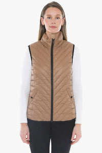 Jump Contrast Trim Vest Sand/Black