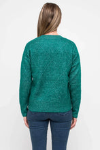 Load image into Gallery viewer, Jump Bottle Green Diamond Knit Pullover